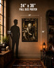 Vintage Mummy Monster Emerging From Frame Horror Poster