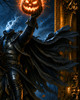Collector print featuring the Headless Horseman legend in a dark storybook scene