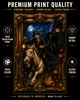 Moonlit gothic illustration of Ichabod Crane's last ride with dramatic haunted castle backdrop