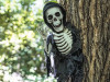 black hooded skeleton halloween decoration