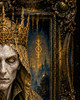 Physical collector print designed for standard framing in gothic interiors