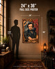 Gothic Edgar Allan Poe scene with antique papers, dramatic lighting, ornate frame details, and eerie atmosphere