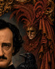 Haunted portrait style wall art for Halloween decorating, gothic gallery walls, and year-round macabre rooms