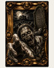 Classic undead horror artwork with graveyard mood and dramatic haunted depth