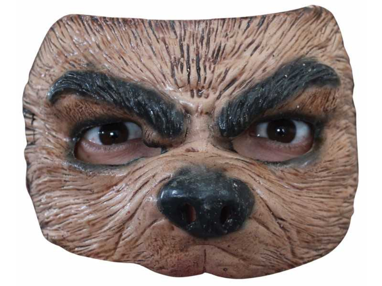 Wolf Latex Half Mask With Strap