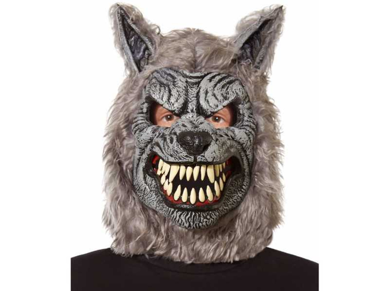 Animated Ani-Motion Grey Werewolf Mask