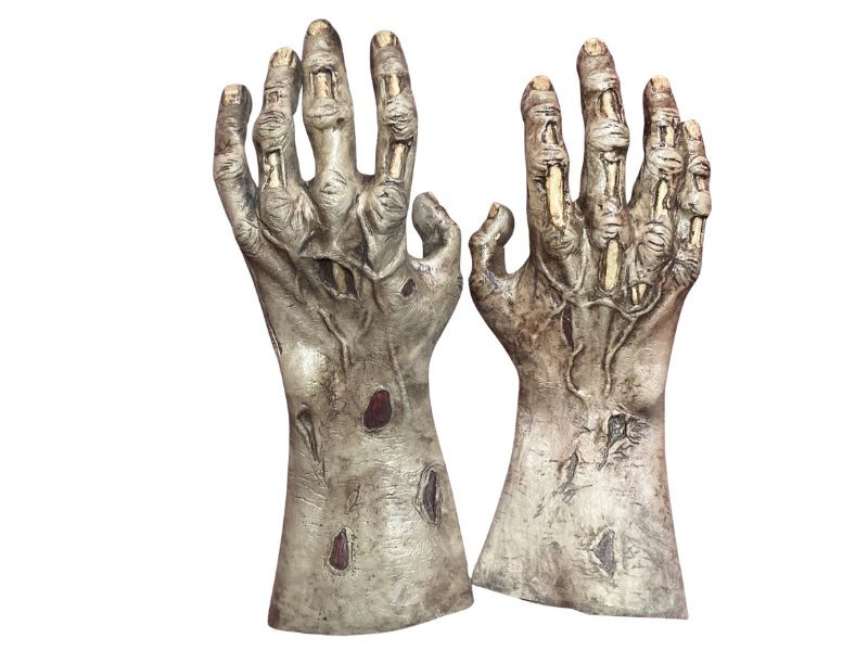 Adult size zombie hands for haunted house décor