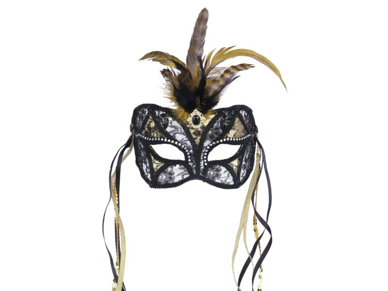 Flower Venetian Masquerade Mask Full Face Lace Rhinestone Women