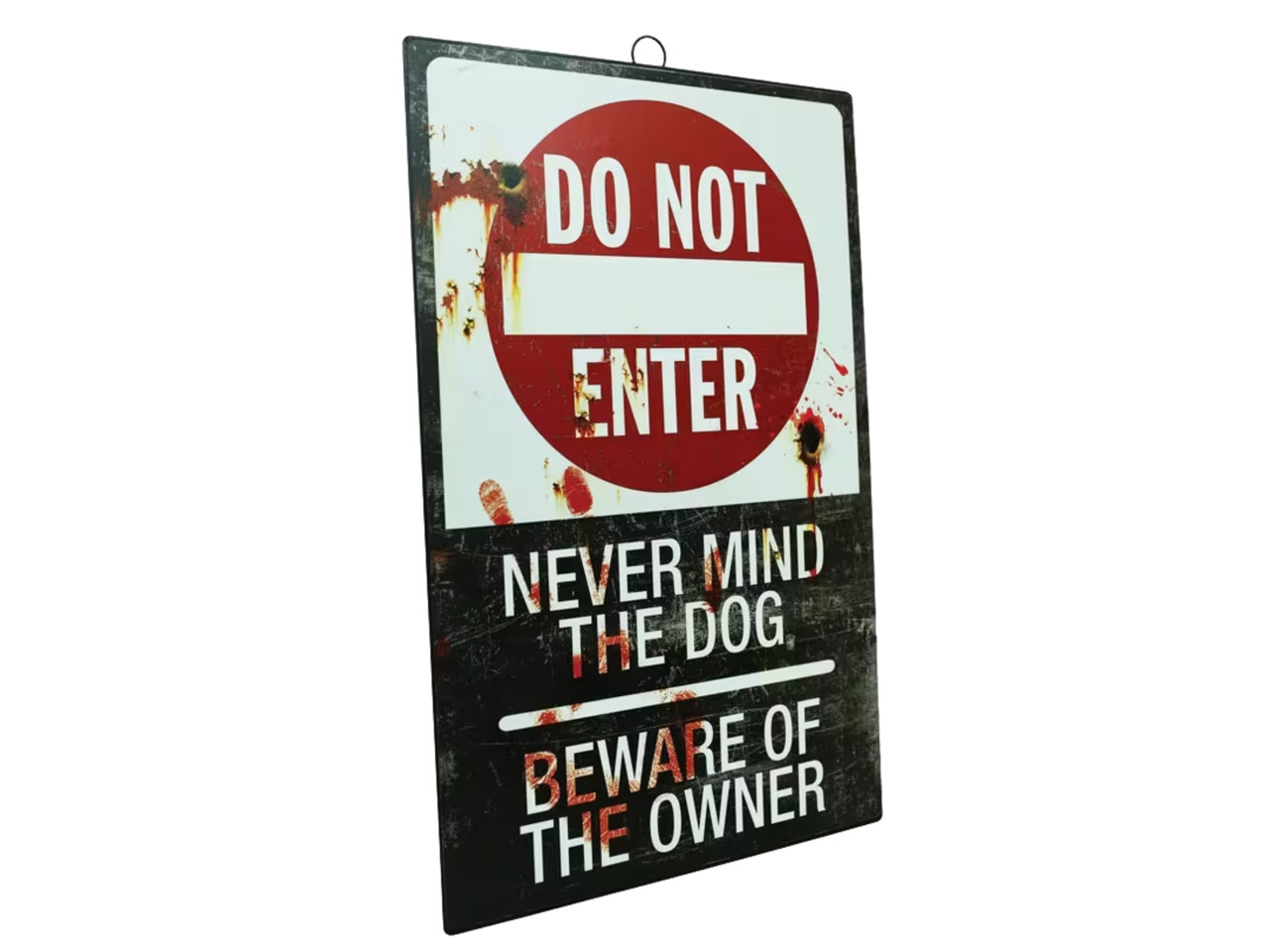 distressed do not enter sign halloween decor