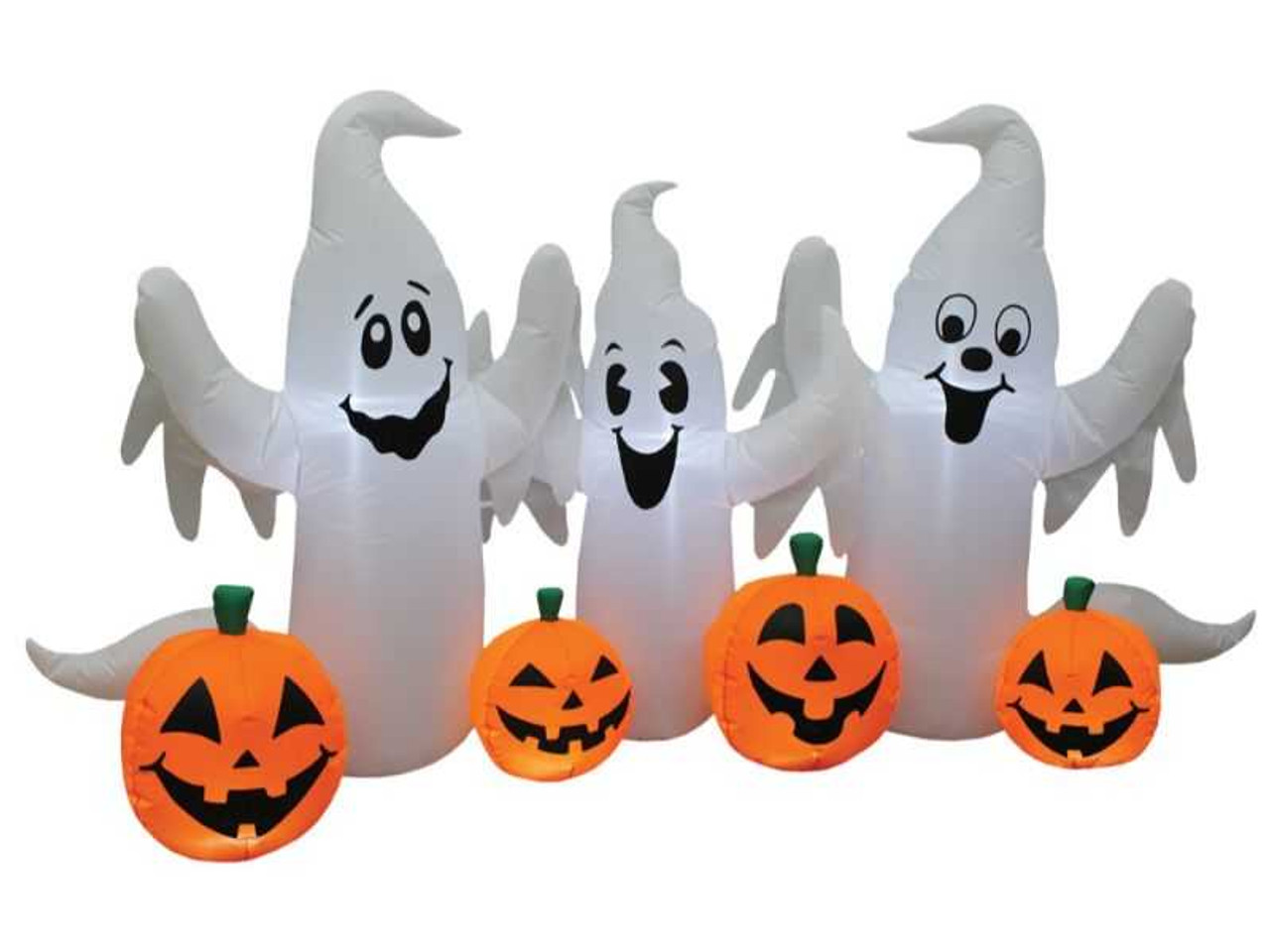 Ghosts With Pumpkins 8' Wide Inflatable