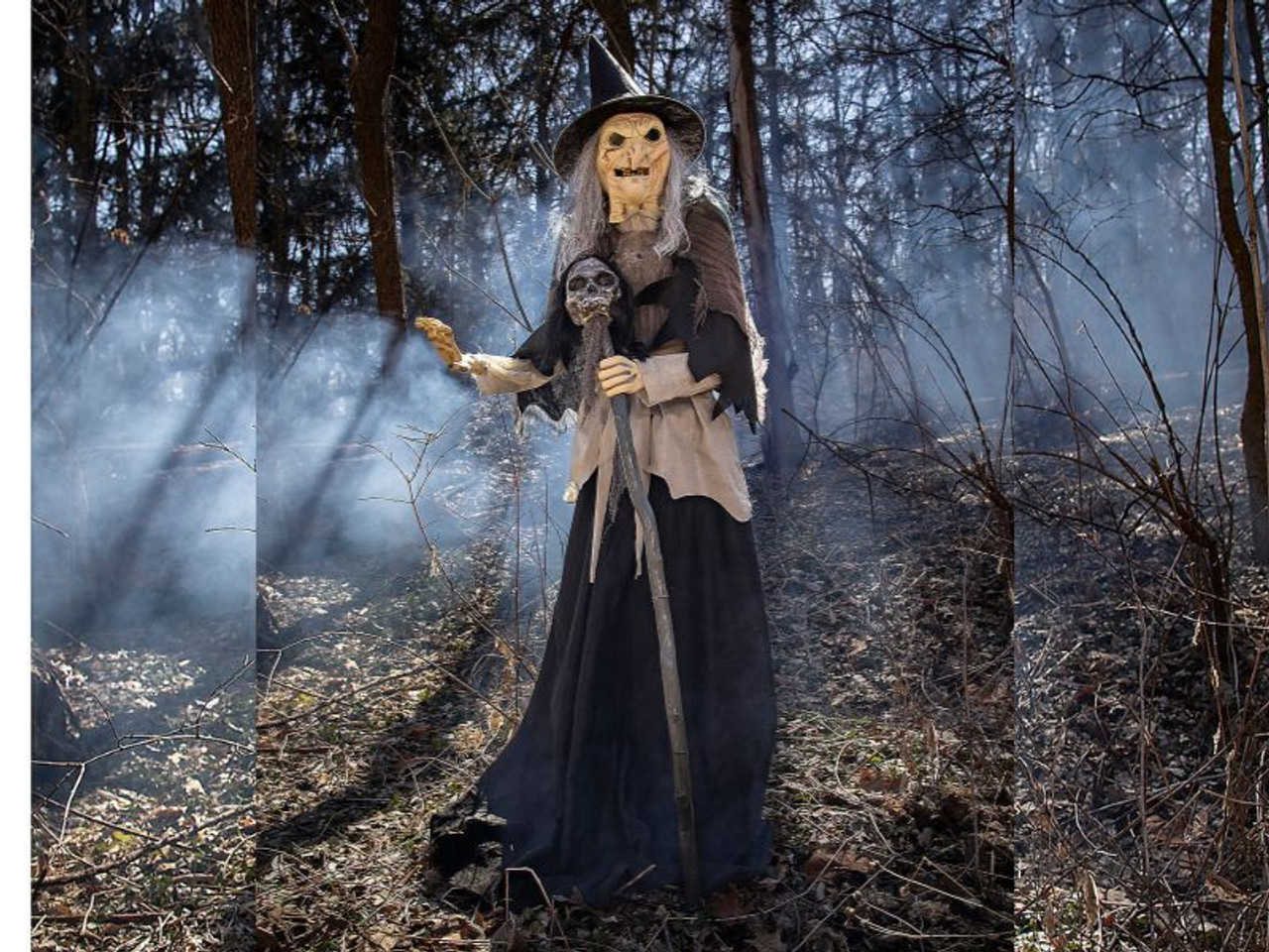 6' Lunging Witch DigitEye Animated Prop