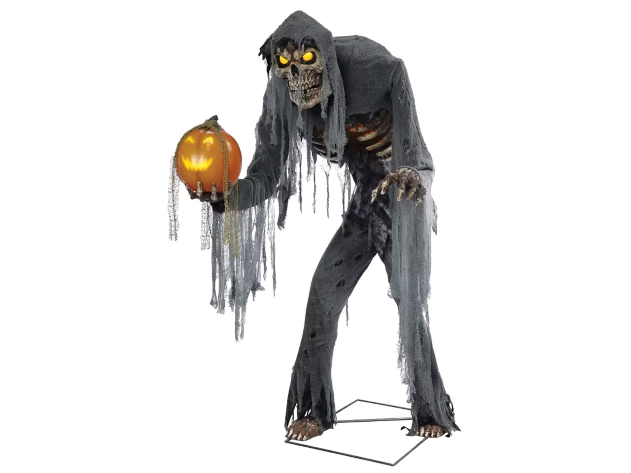 animated halloween decoration skeleton with moving jaw