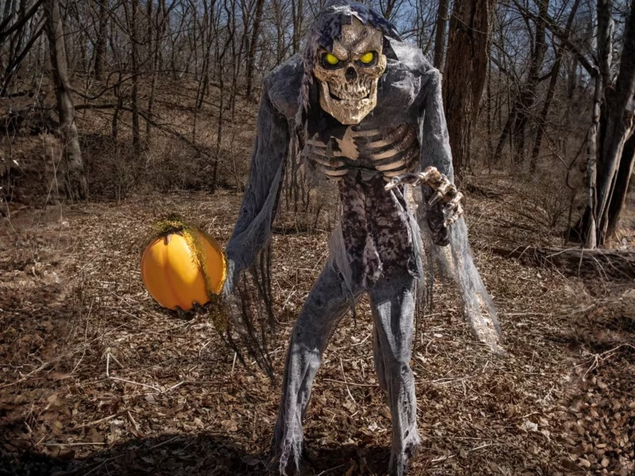 prowling jack animated halloween prop skeleton figure