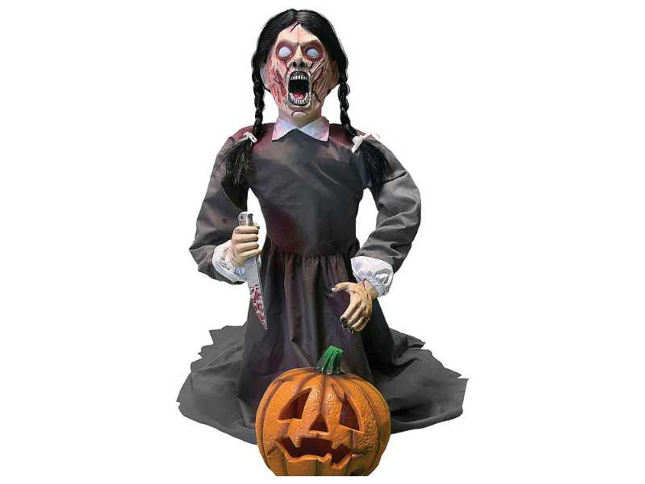 3 Ft Lunging Pumpkin Carver Animated Prop