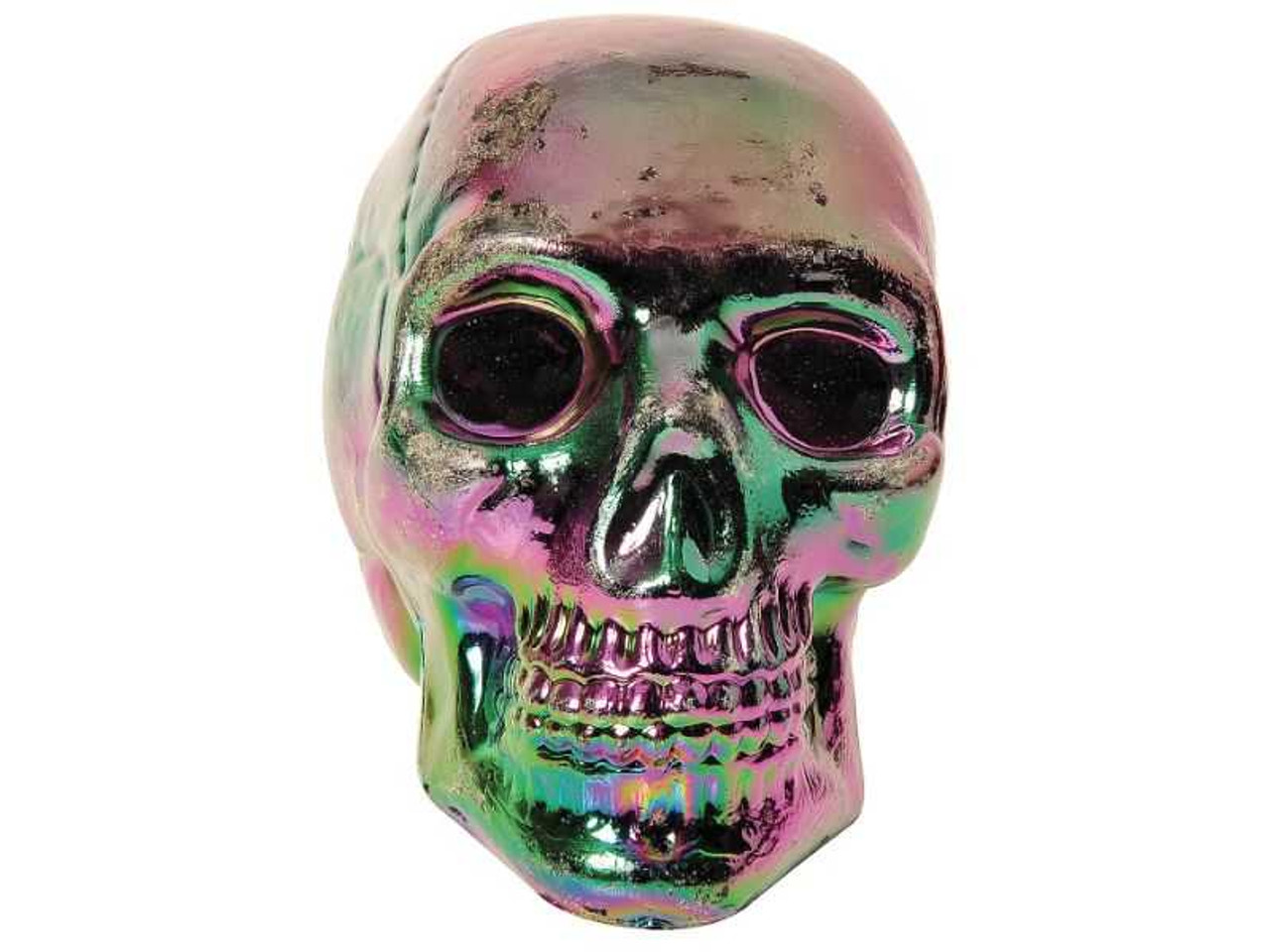 Oil Slick Iridescent Skull