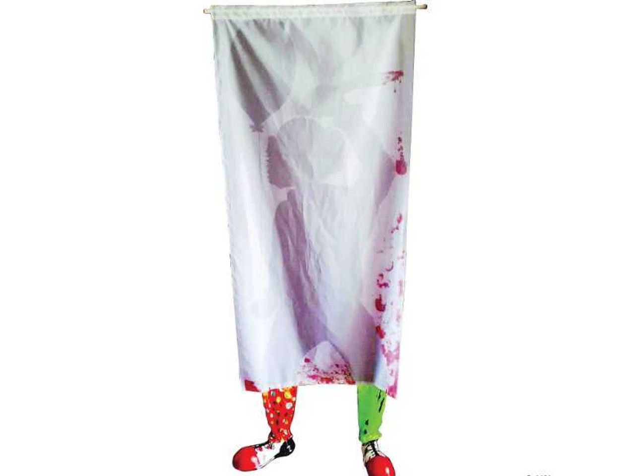 Killer Clown Curtain with Feet