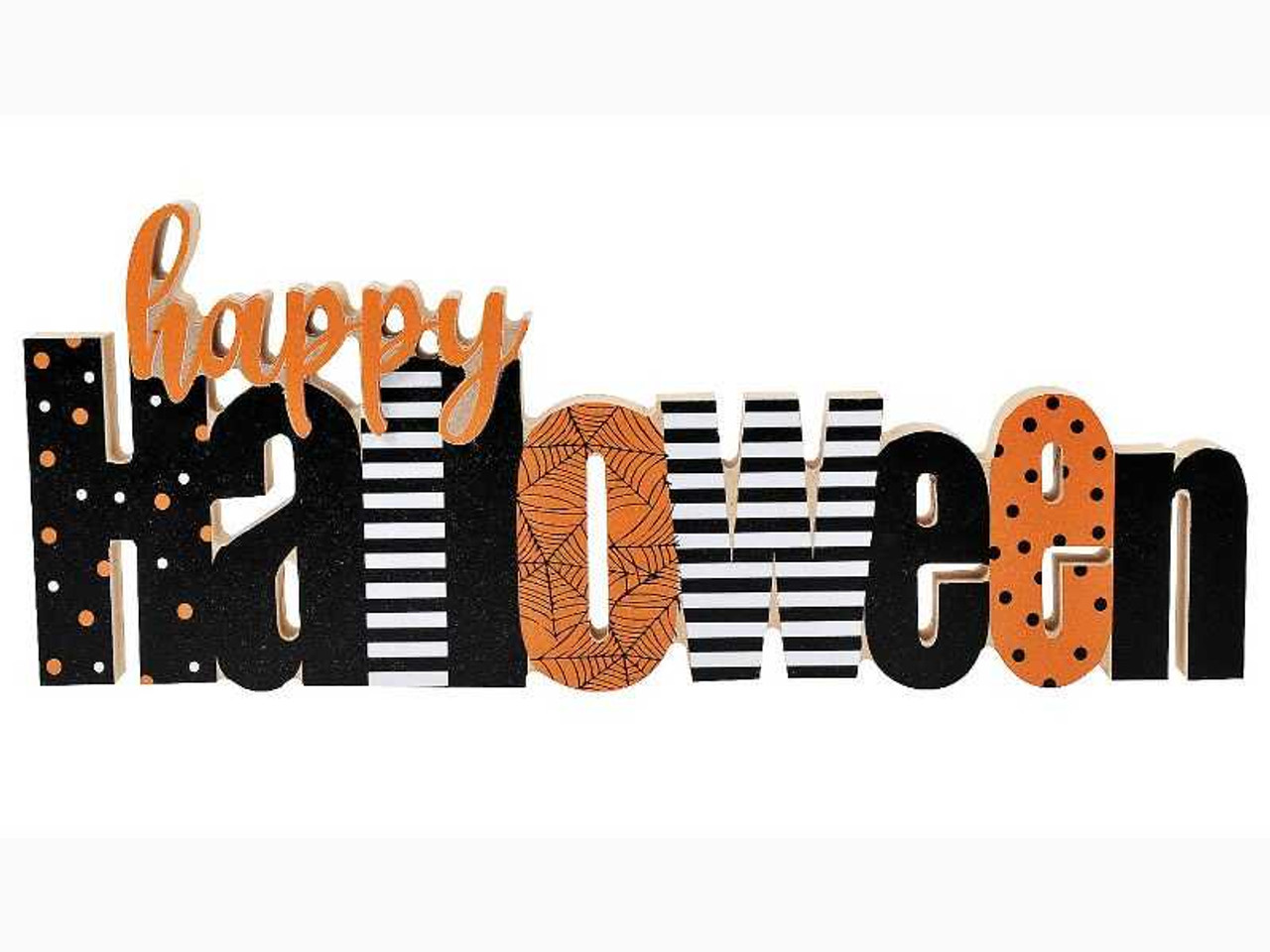 Happy Halloween Greeting Wood Sign