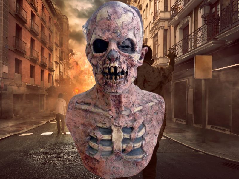 realistic zombie mask detailed latex design