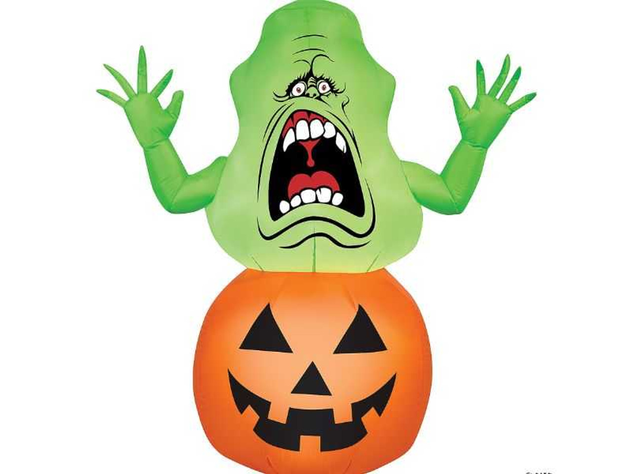 Slimer On Pumpkin Inflatable