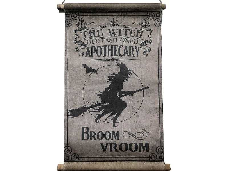 Broom Vroom Witch Canvas