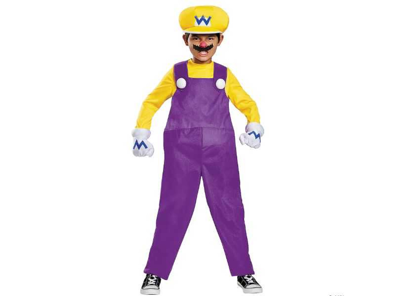 Kids Deluxe Mario Bros Wario Costume Medium