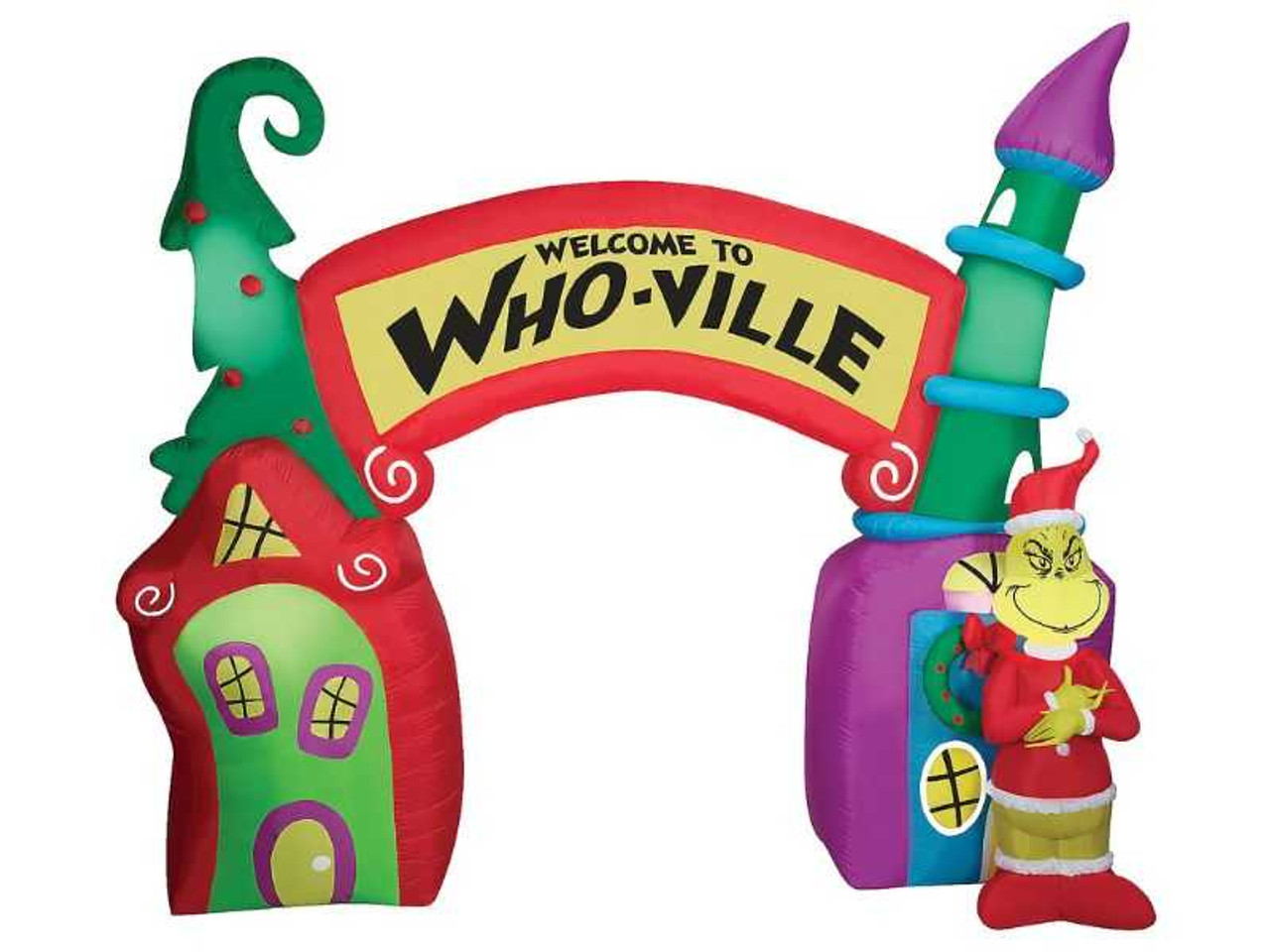 Airblown® Grinch in Whoville Archway Scene 144" Inflatable