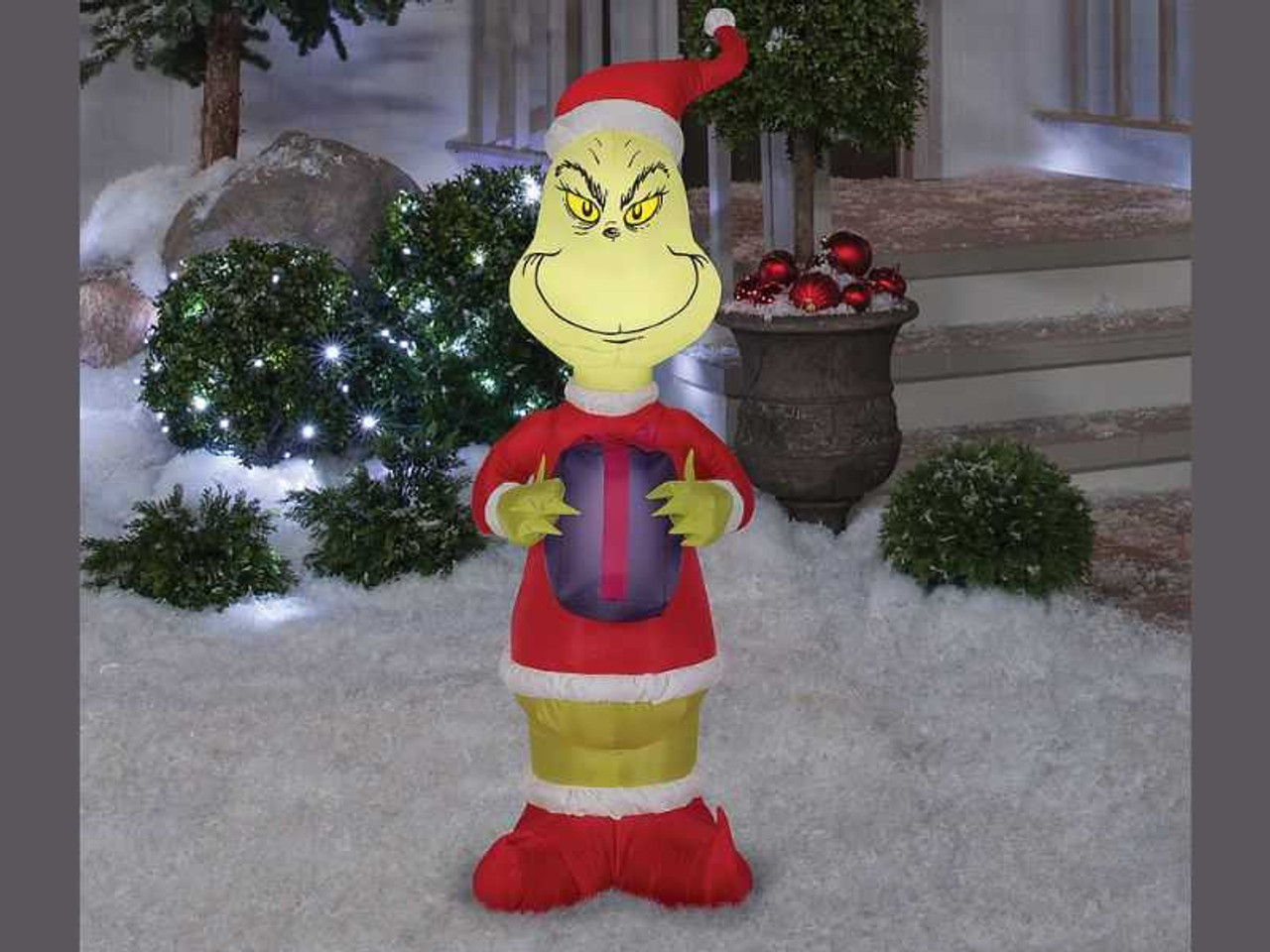 Inflatable Grinch With Present