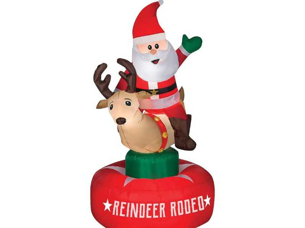 Animated Santa On Reindeer Inflatable