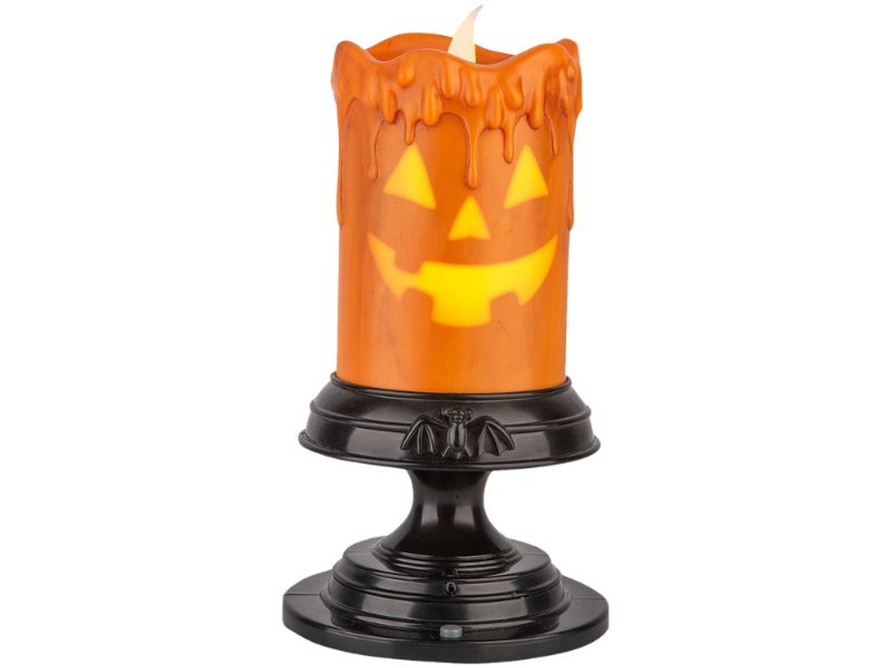 Jack-O'-Lantern Pumpkin Musical Pillar Candle