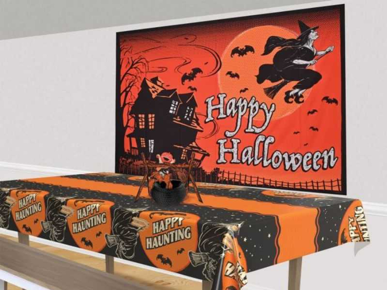 Vintage Halloween Fabric Backdrop