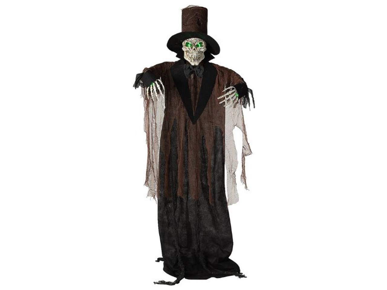 Light Up Standing Black Skeleton, 5 1/2 Ft Tall