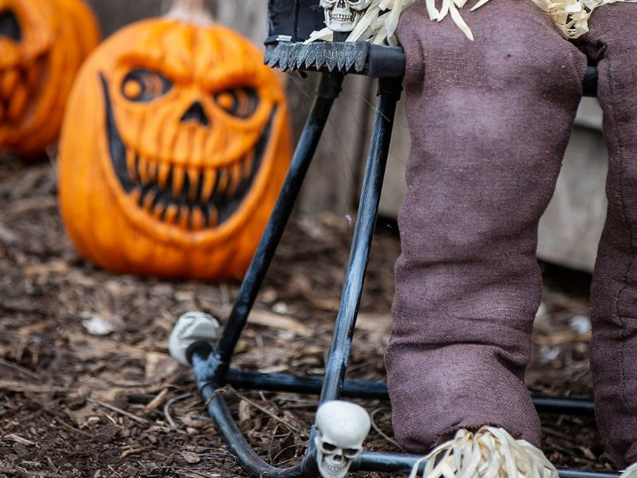 Animated Scarecrow on Rocking Chair