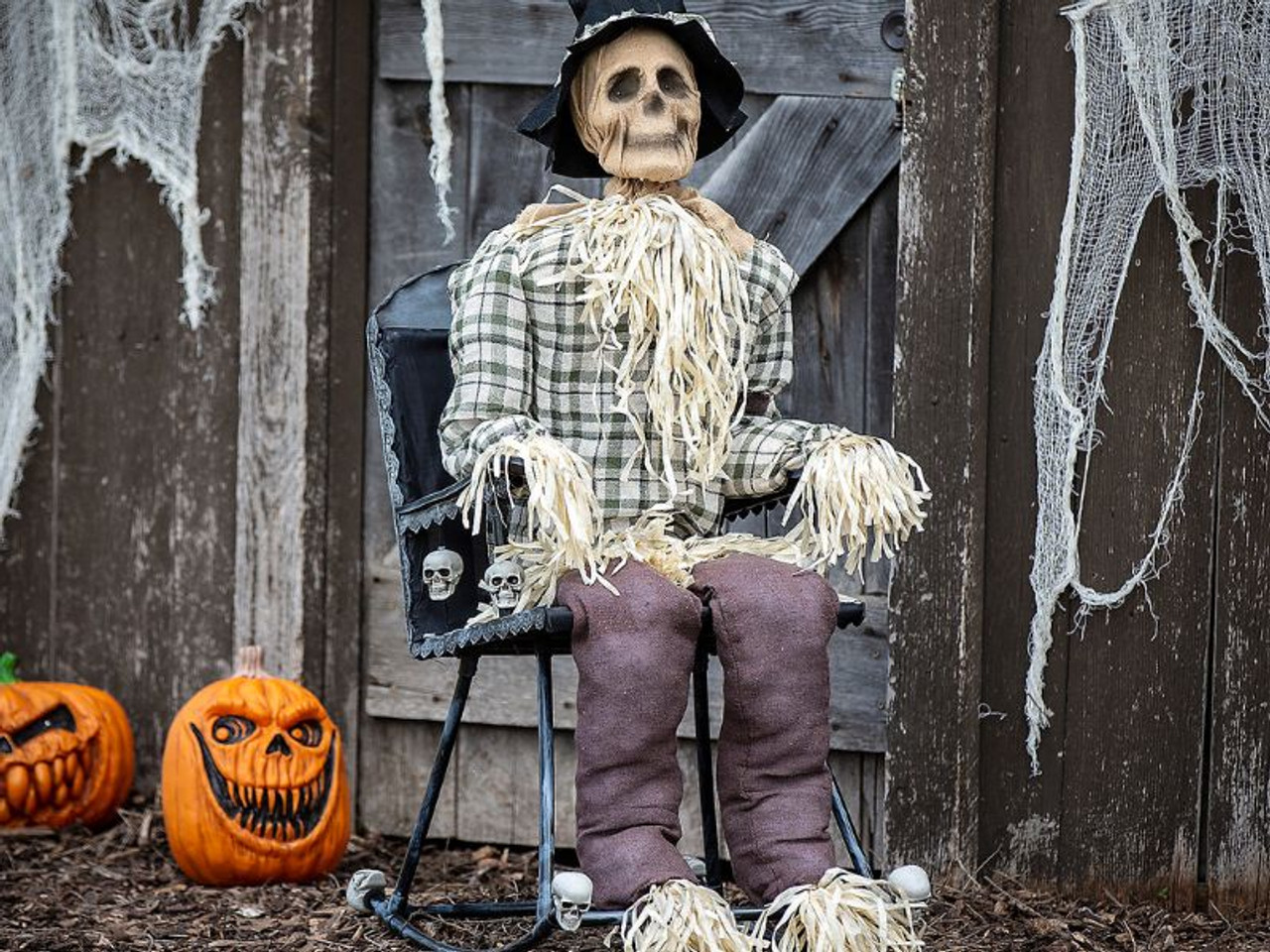 Animated Scarecrow on Rocking Chair