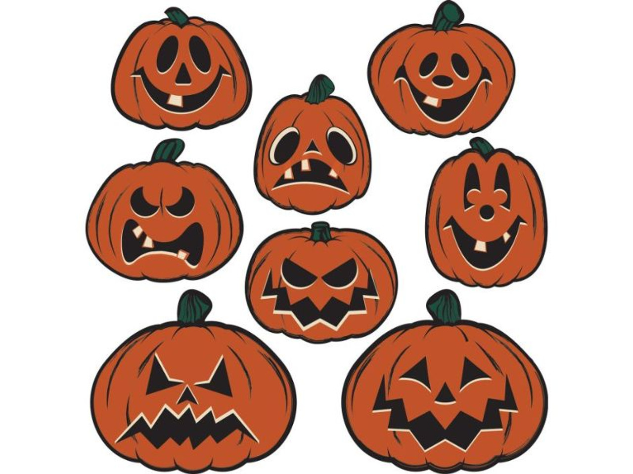 Wholesale Vintage Halloween Pumpkin Cutouts | 12 Packs