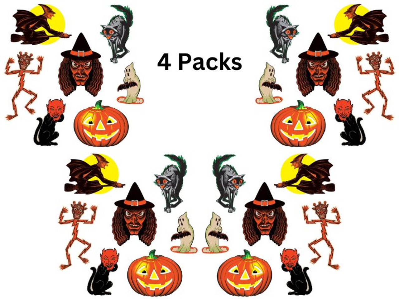 Wholesale Vintage Halloween Classic Cutouts | Pack of 4