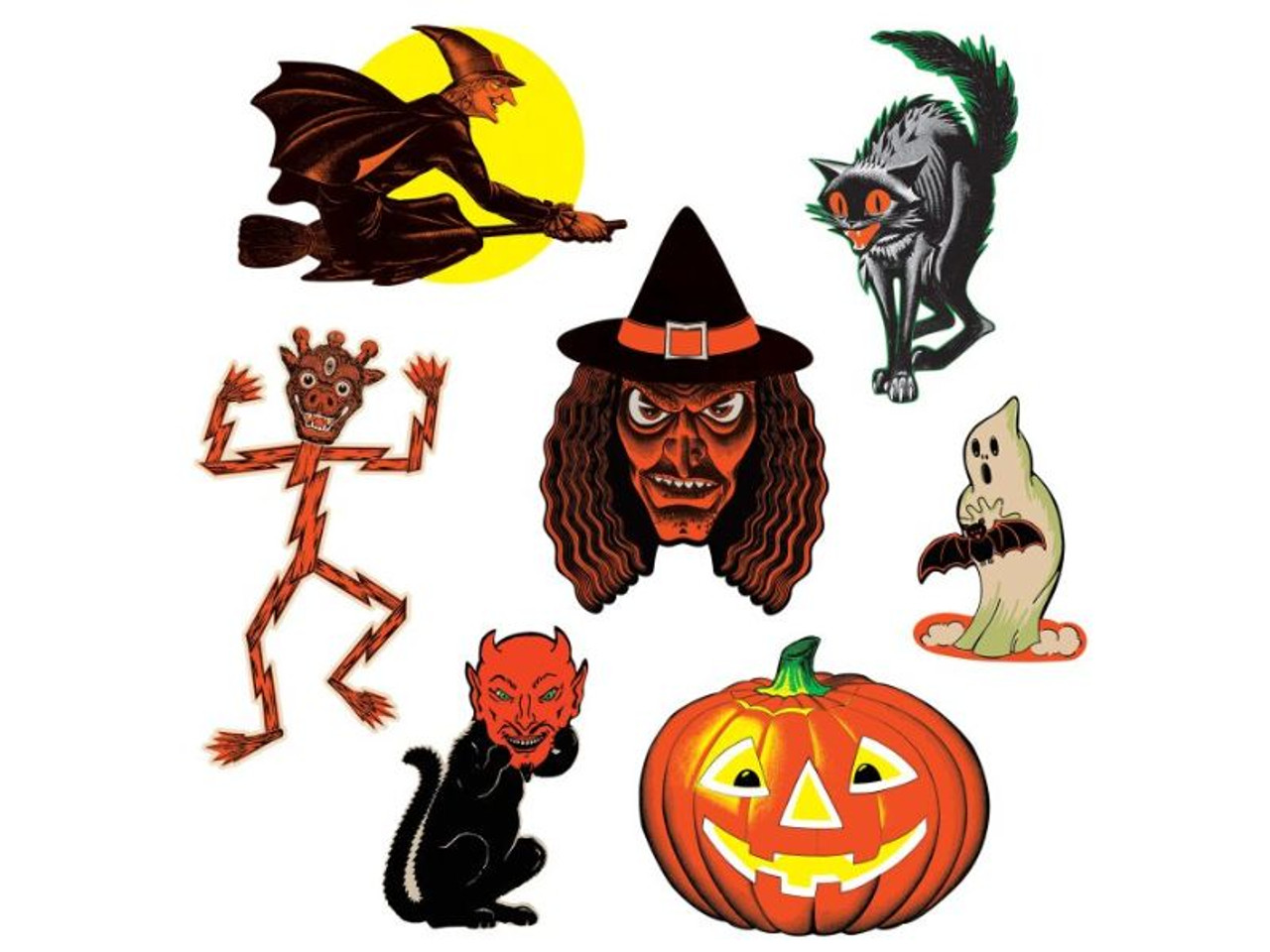 Wholesale Vintage Halloween Classic Cutouts | Pack of 4