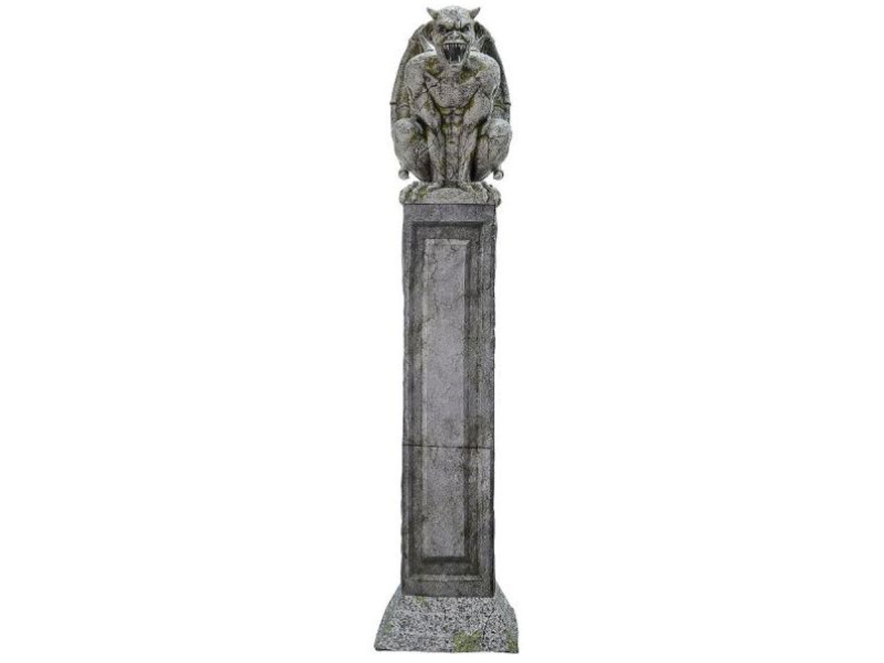 Gargoyle Pillar Animated Prop & 30' Stone Wall Backdrop