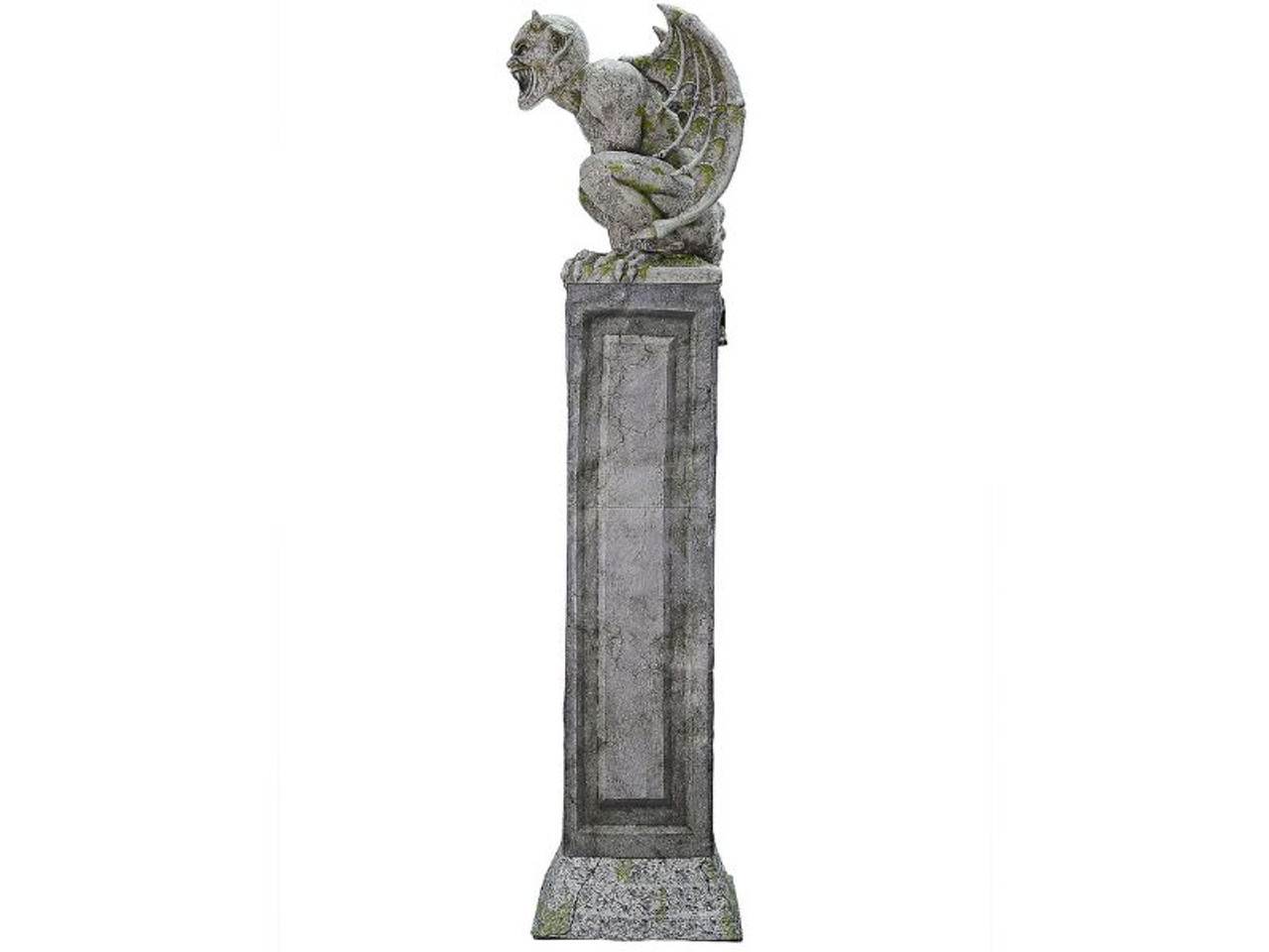 Gargoyle Pillar Animated Prop & 30' Stone Wall Backdrop