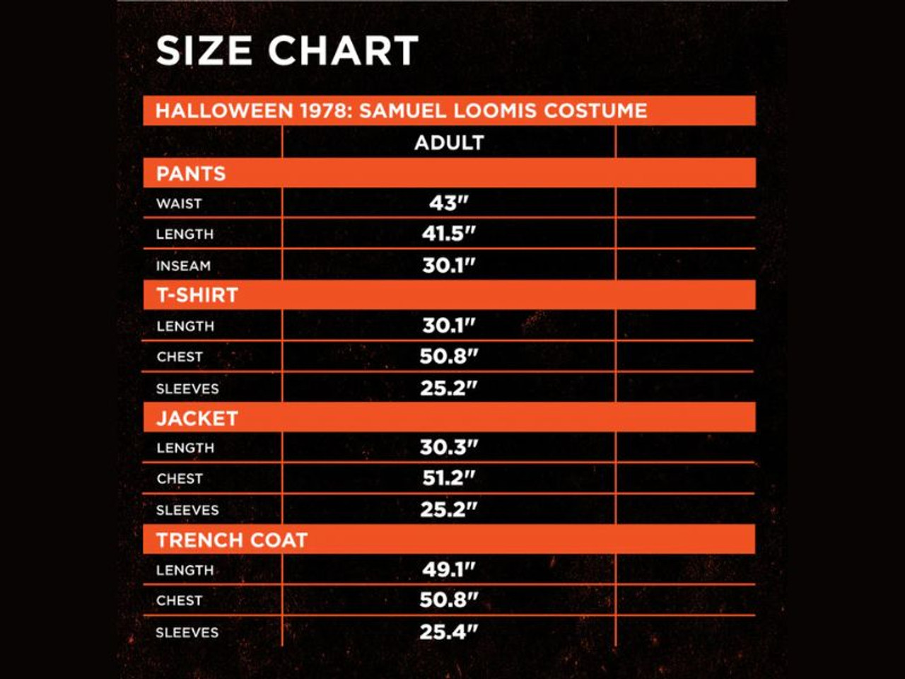 Sam Loomis Halloween (1978) Costume Adult