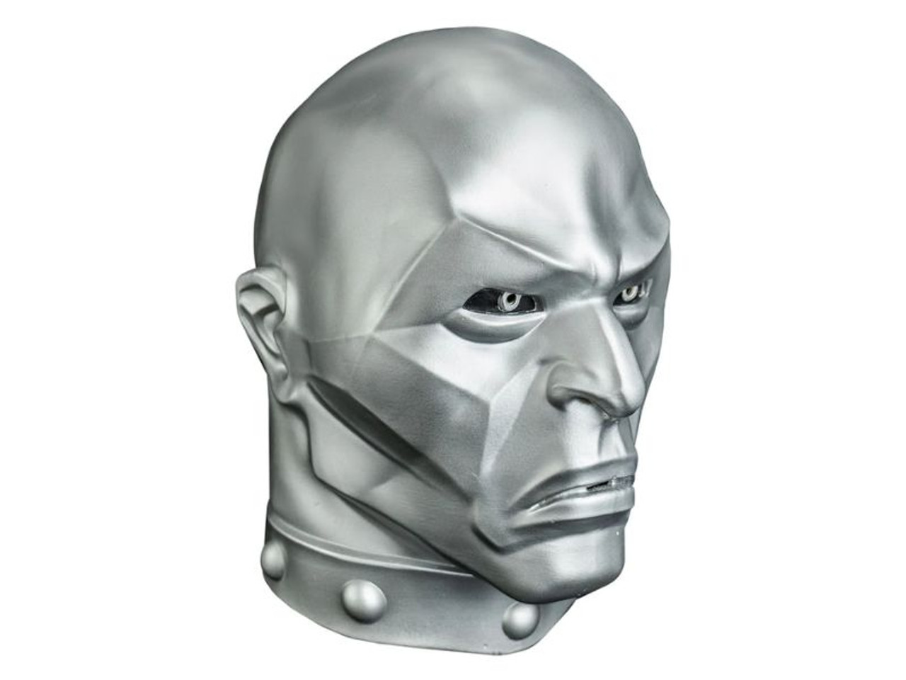 Destro G.I. Joe Villain Mask - Silver Full-Head Vinyl Mask for Collectors and Cosplay