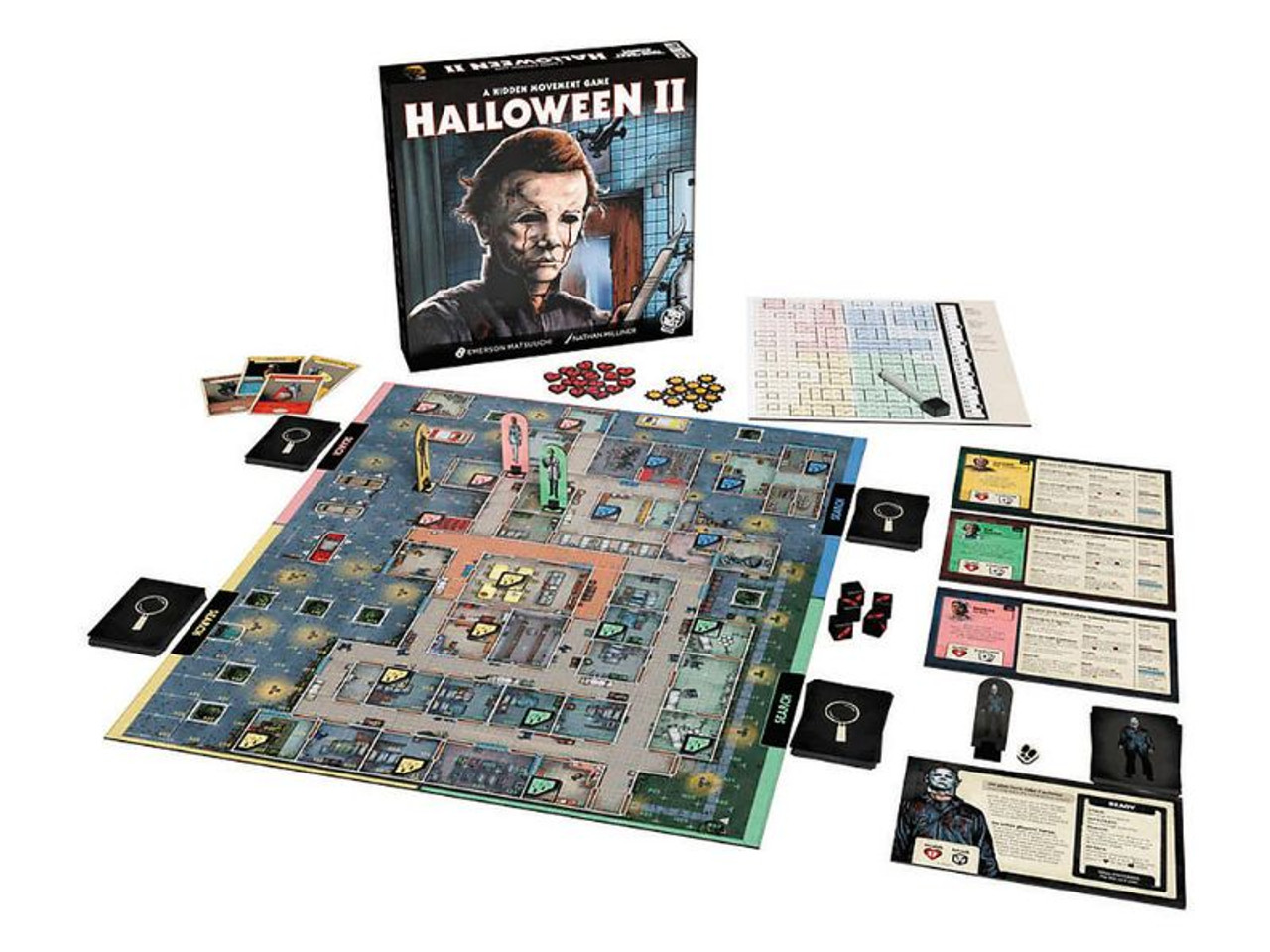 Halloween II Board Game Cover - Michael Myers Horror Strategy Game