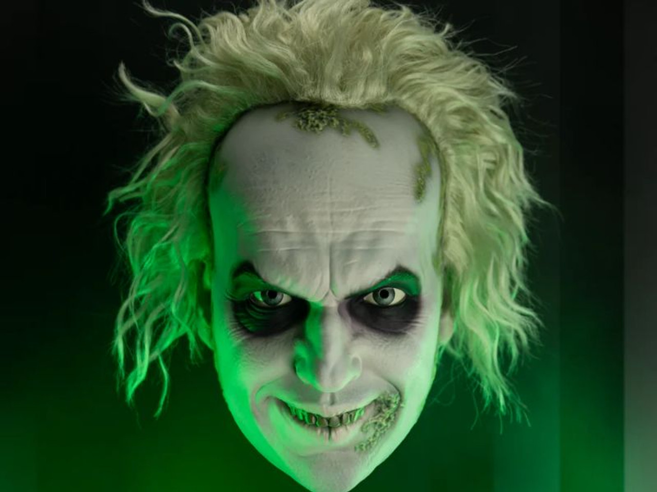 Deluxe Beetlejuice Mask with Hair - Overhead Halloween Costume