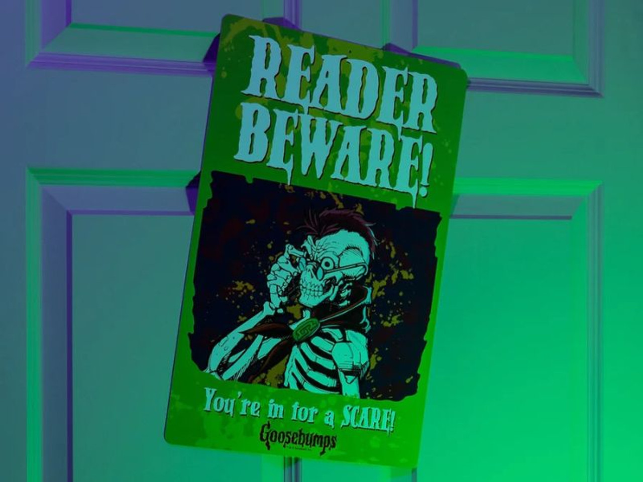 Goosebumps Reader Beware Metal Sign