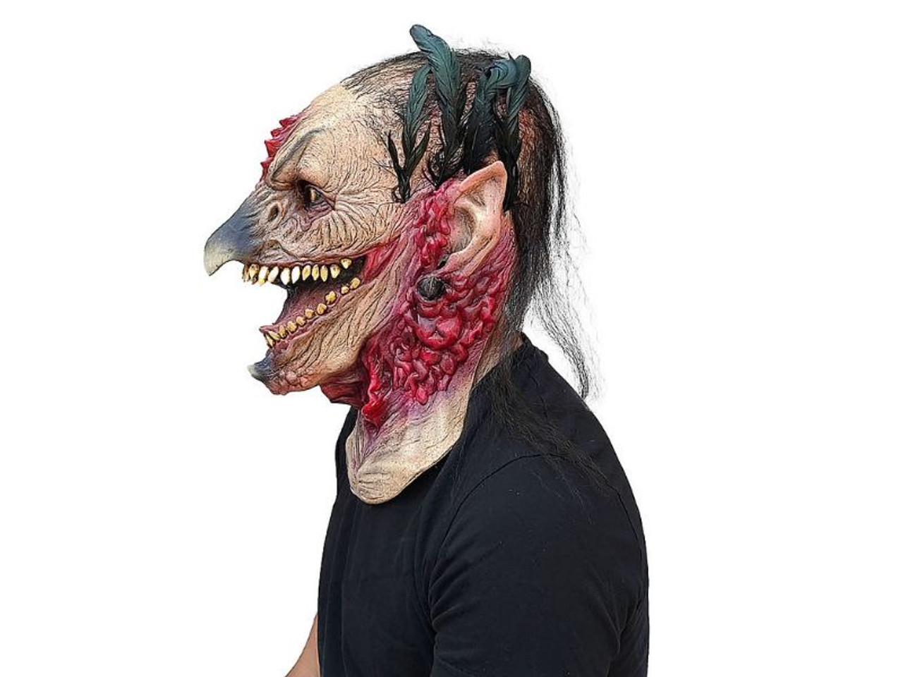 Creepy Harwitch Latex Mask by Ghoulish Productions for Halloween