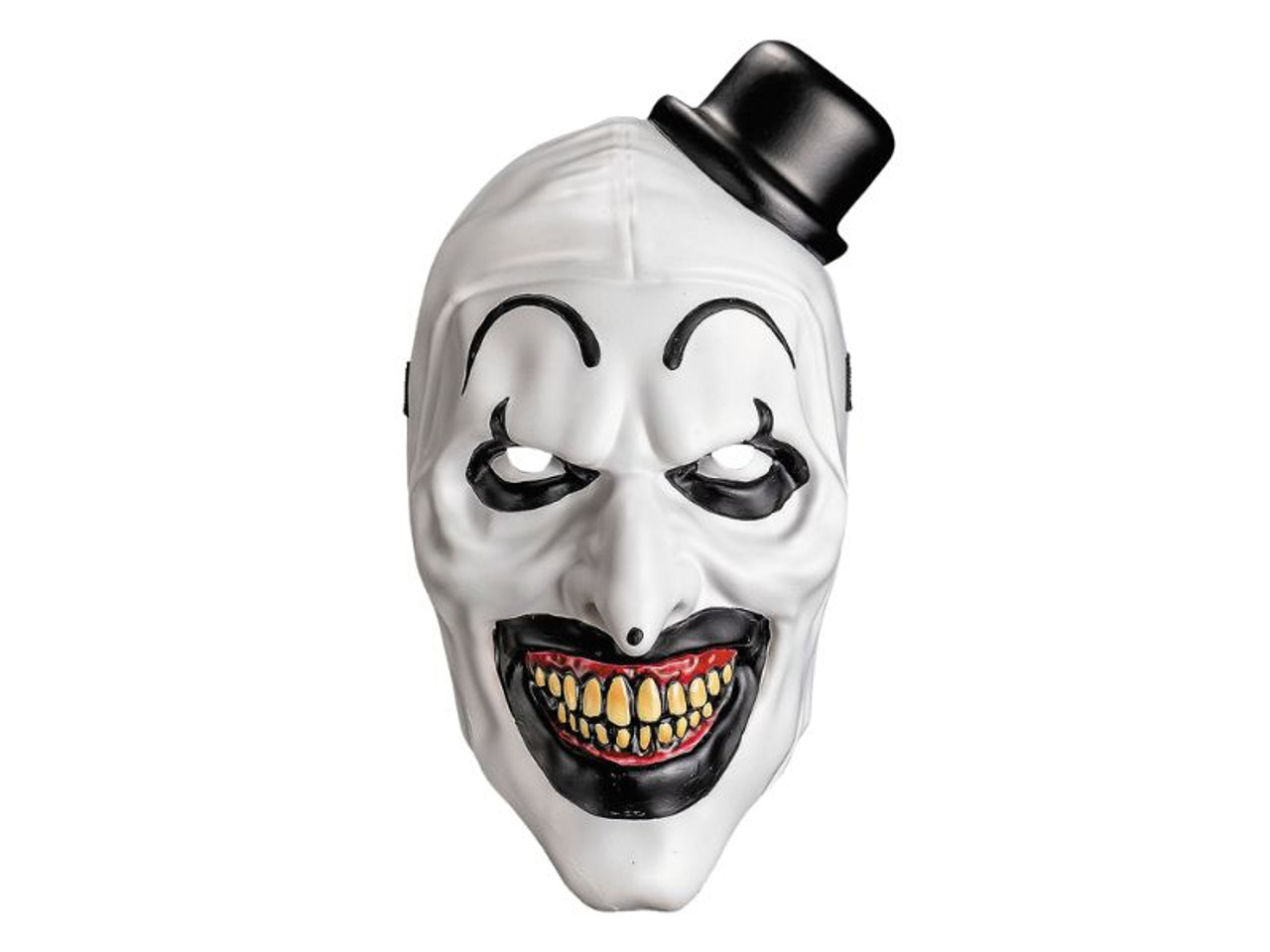 Art the Clown mask from Terrifier with creepy grin and wide eyes