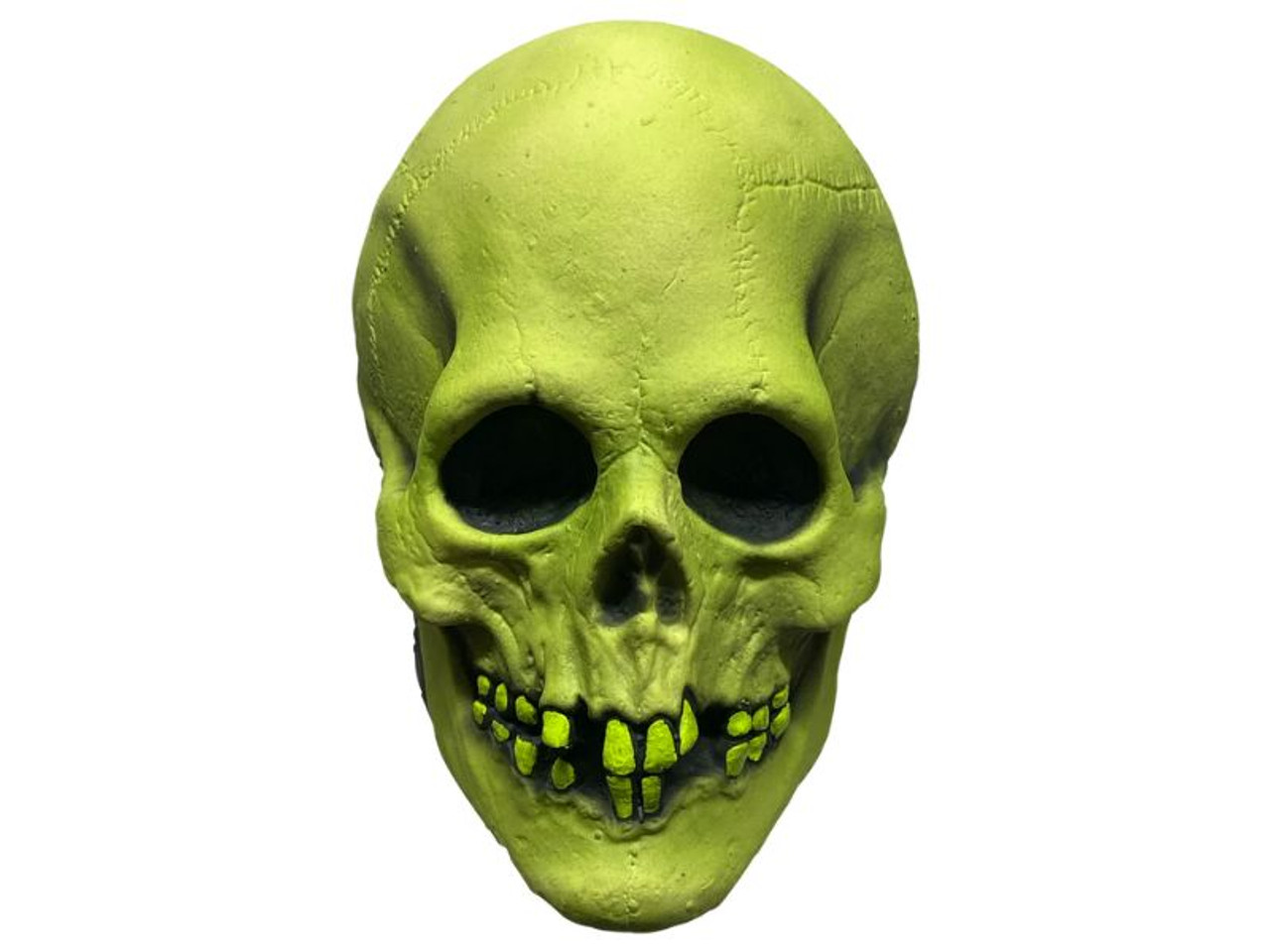 Voodoo Glow Skull Mask - Glow-in-the-dark vinyl mask for Halloween costumes and collections