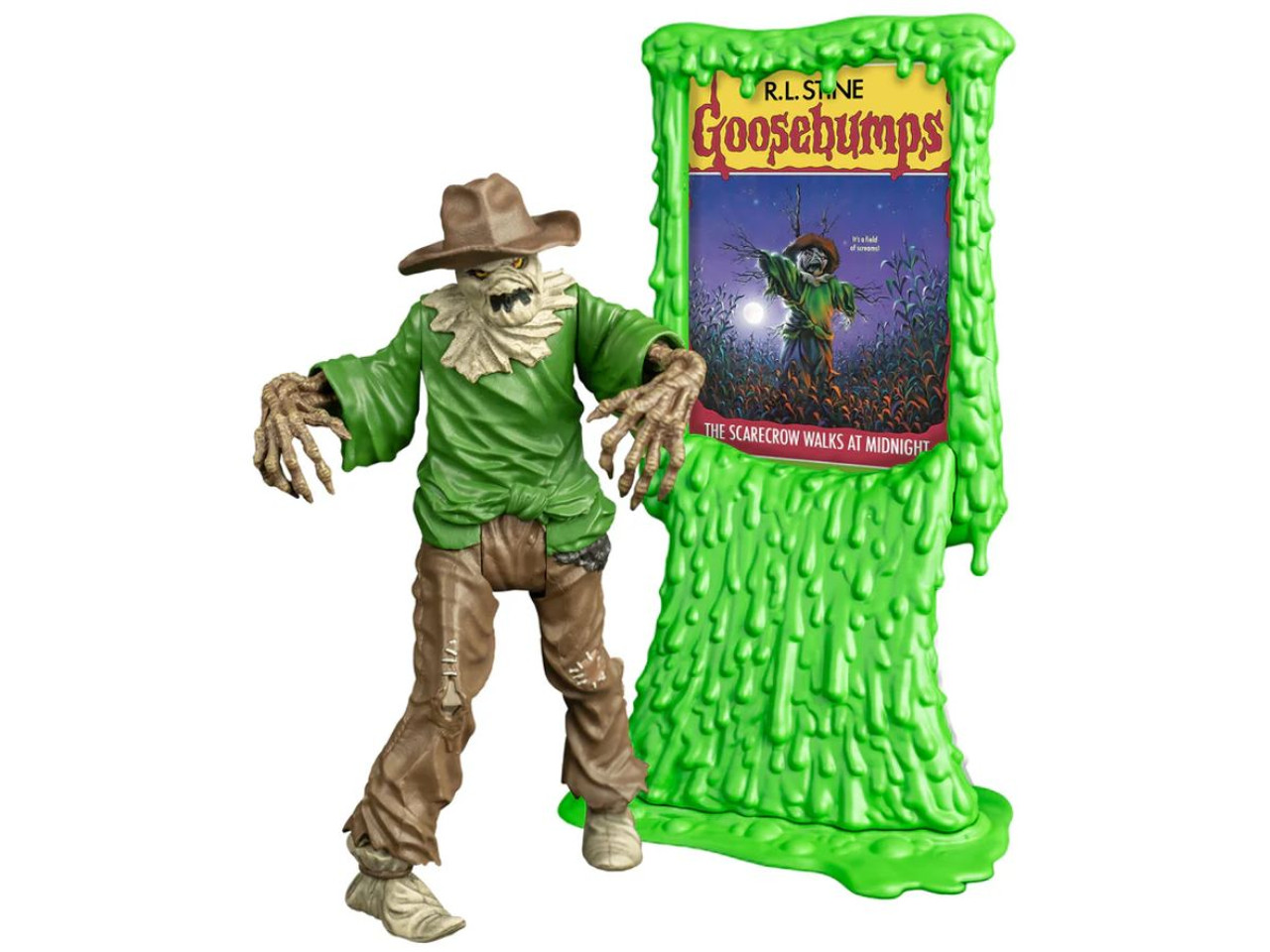 Goosebumps Slappy figure, Scarecrow, and Mud Monster collectibles

