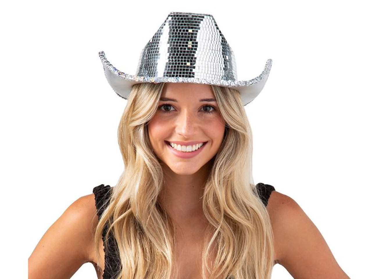 Mirrored Cowboy Silver Hat