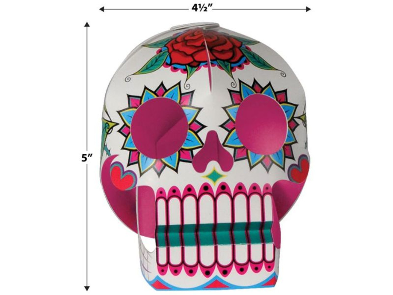 3-D Day Of The Dead Sugar Skull Centerpieces - 18 pcs