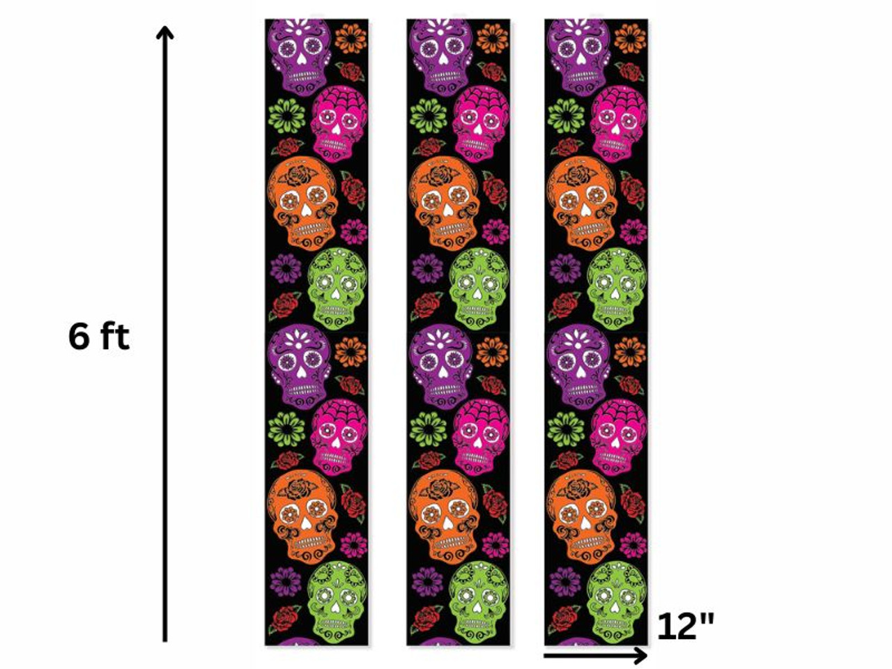 Day Of The Dead Party Panels - 9 pcs